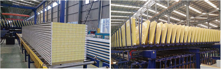 寶潤達(dá)聚氨酯封邊巖棉板生產(chǎn)實(shí)拍